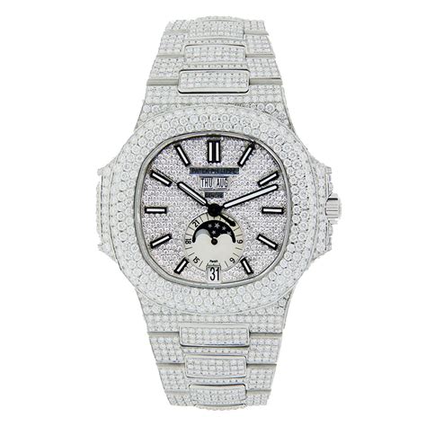 replica patek philippe diamond|patek philippe nautilus iced out.